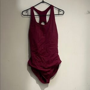 Women's Burgundy One-Piece Swimsuit
